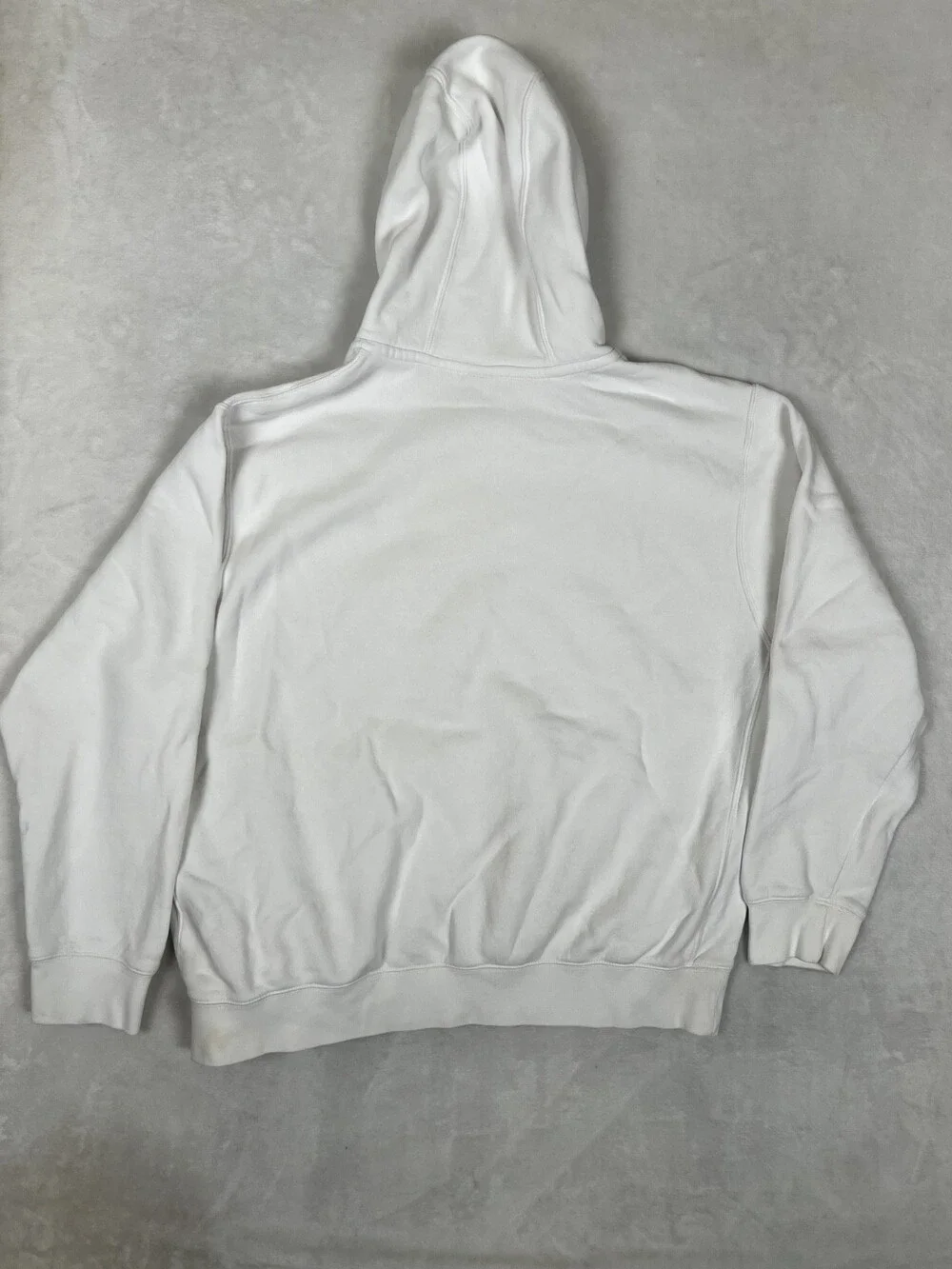 Vintage Nike White Pullover Hoodie Sweatshirt Size XL Y2K Embroidered Swoosh